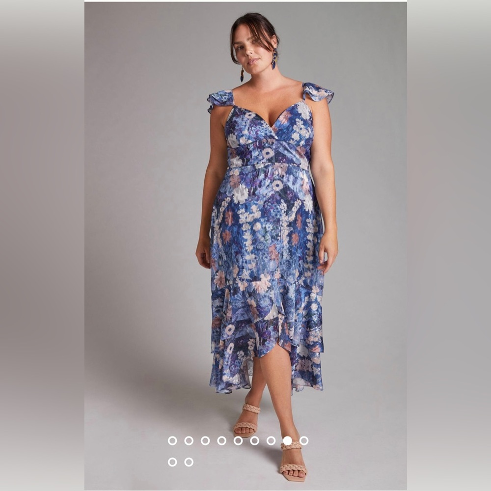 NWT Anthropologie Ruffled Midi Dress 20W